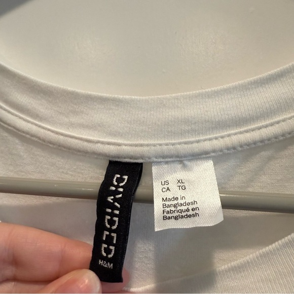 H&M XL White Short Sleeve Top - Picture 4 of 6